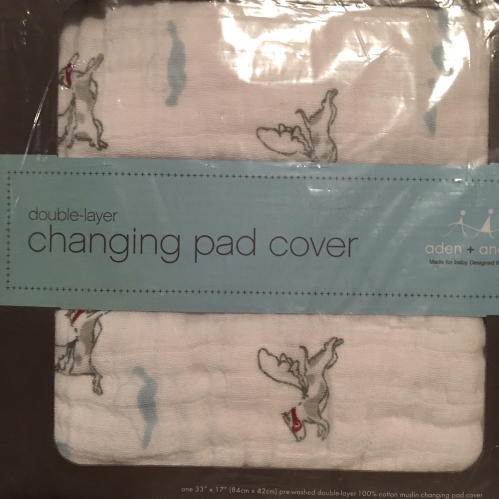 Aden+Anais “Liam the Brave”-themed Crib Skirt and Changing Pad Cover